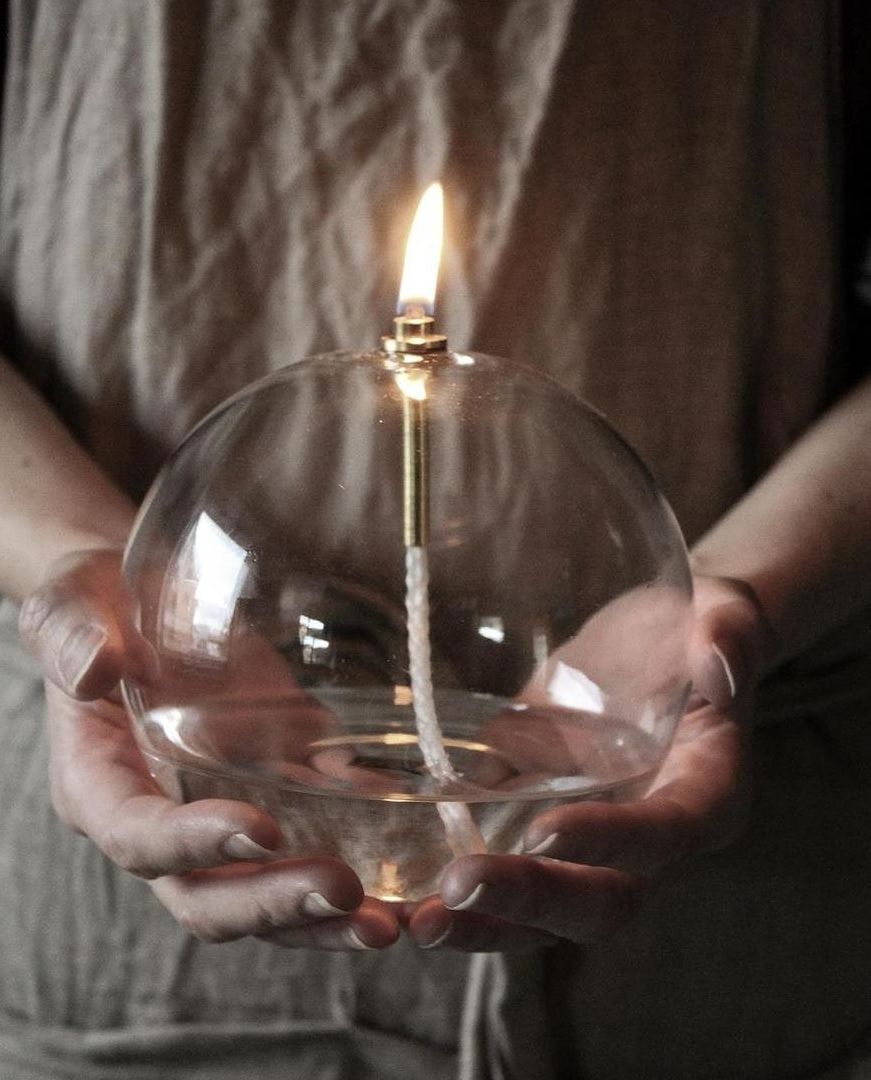 Lampe à huile transparente